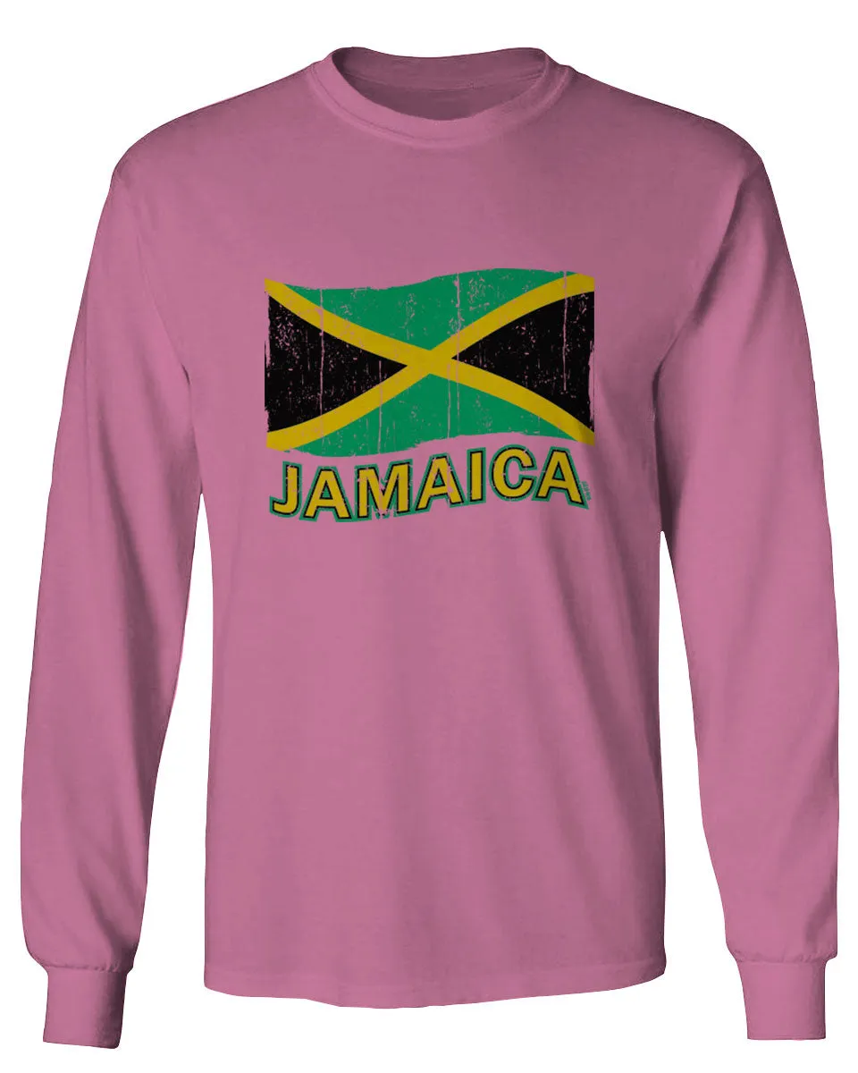 Jamaica Tee Jamaican National Country Flag Tee Carribean mens Long sleeve t shirt