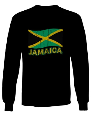 Jamaica Tee Jamaican National Country Flag Tee Carribean mens Long sleeve t shirt