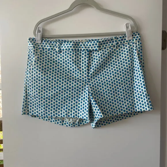 JB by Julie Brown‎  Bright Blue Polka Dot Shorts, Ikat Dot, 202, Size 12, NWT