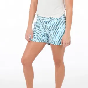 JB by Julie Brown‎  Bright Blue Polka Dot Shorts, Ikat Dot, 202, Size 12, NWT