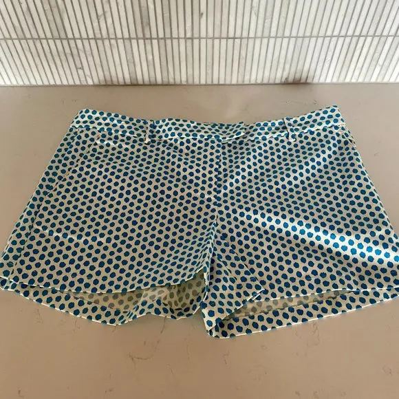 JB by Julie Brown‎  Bright Blue Polka Dot Shorts, Ikat Dot, 202, Size 12, NWT