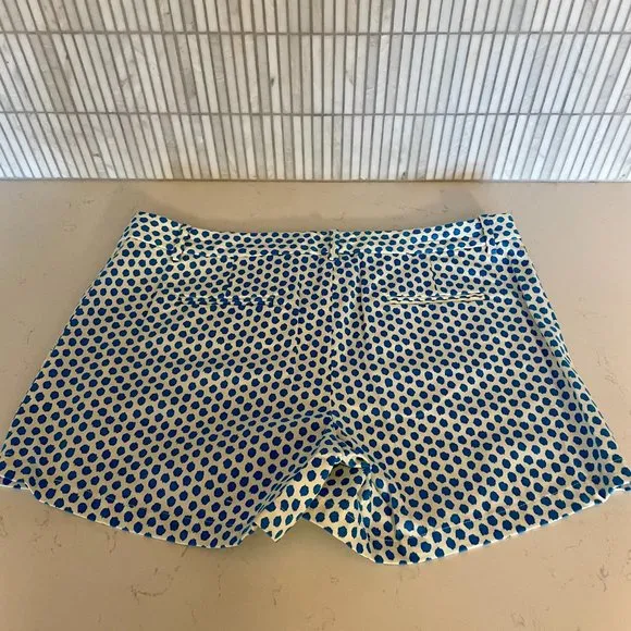 JB by Julie Brown‎  Bright Blue Polka Dot Shorts, Ikat Dot, 202, Size 12, NWT