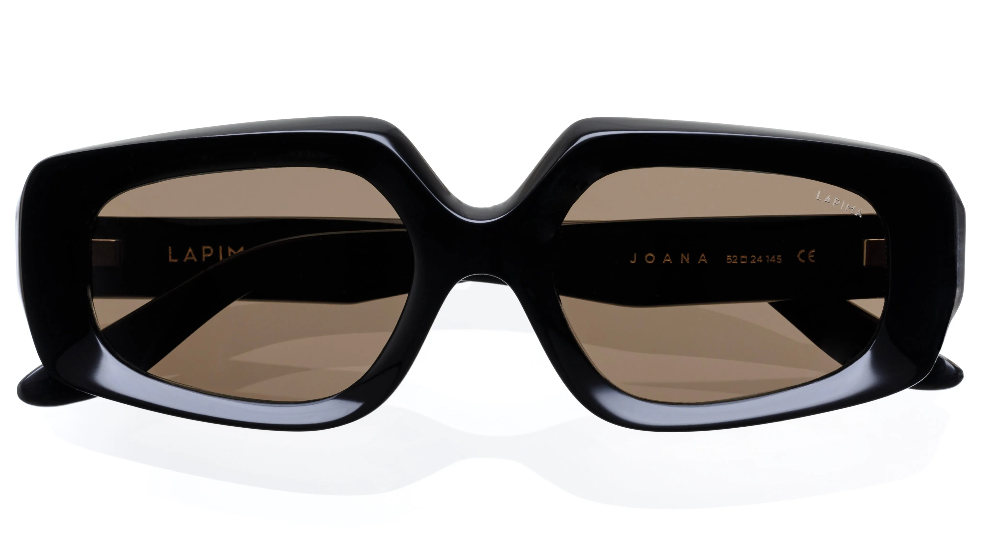 JOANA-Black Solid / Solid Brown