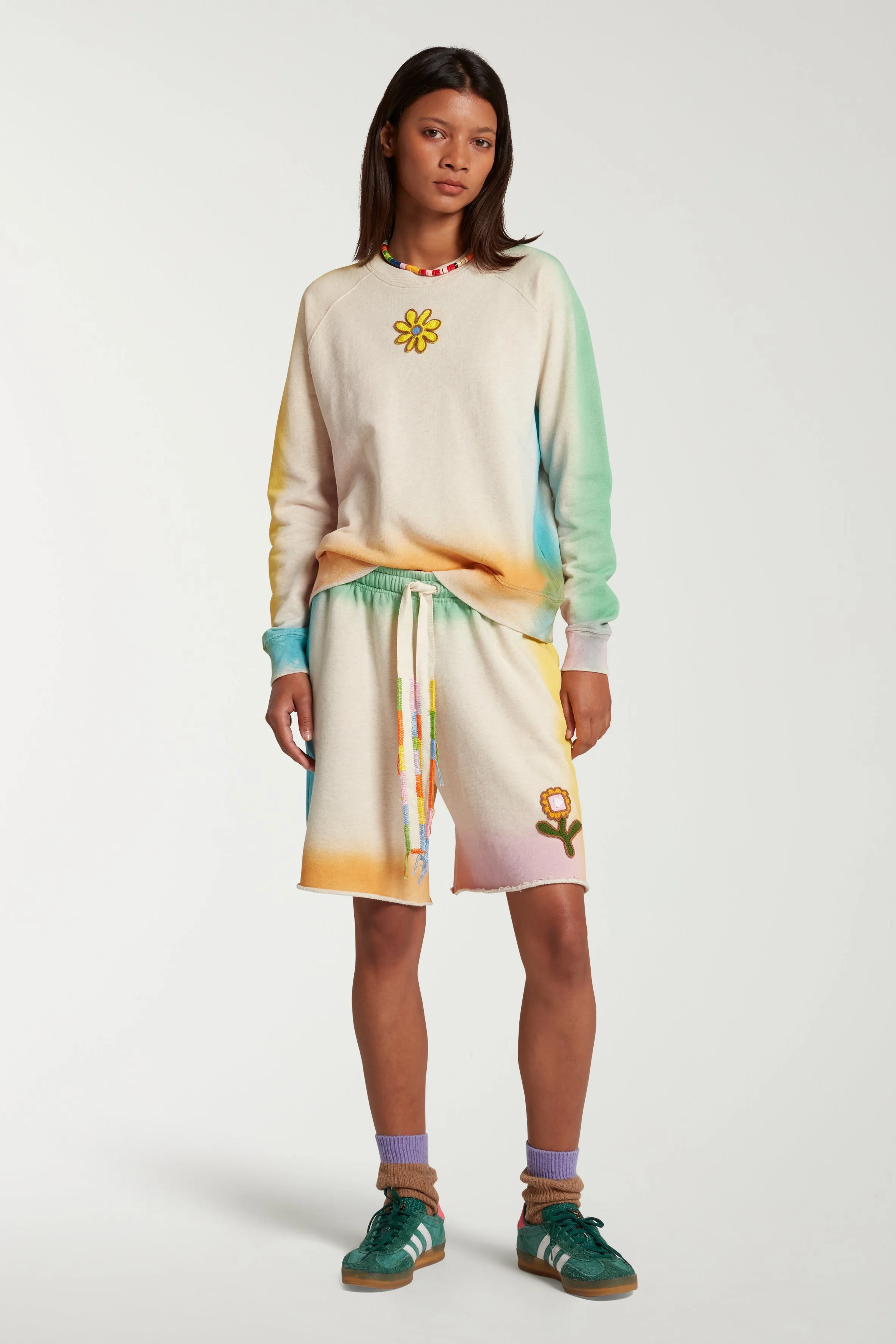 Jogging Shorts With Dyed Seams