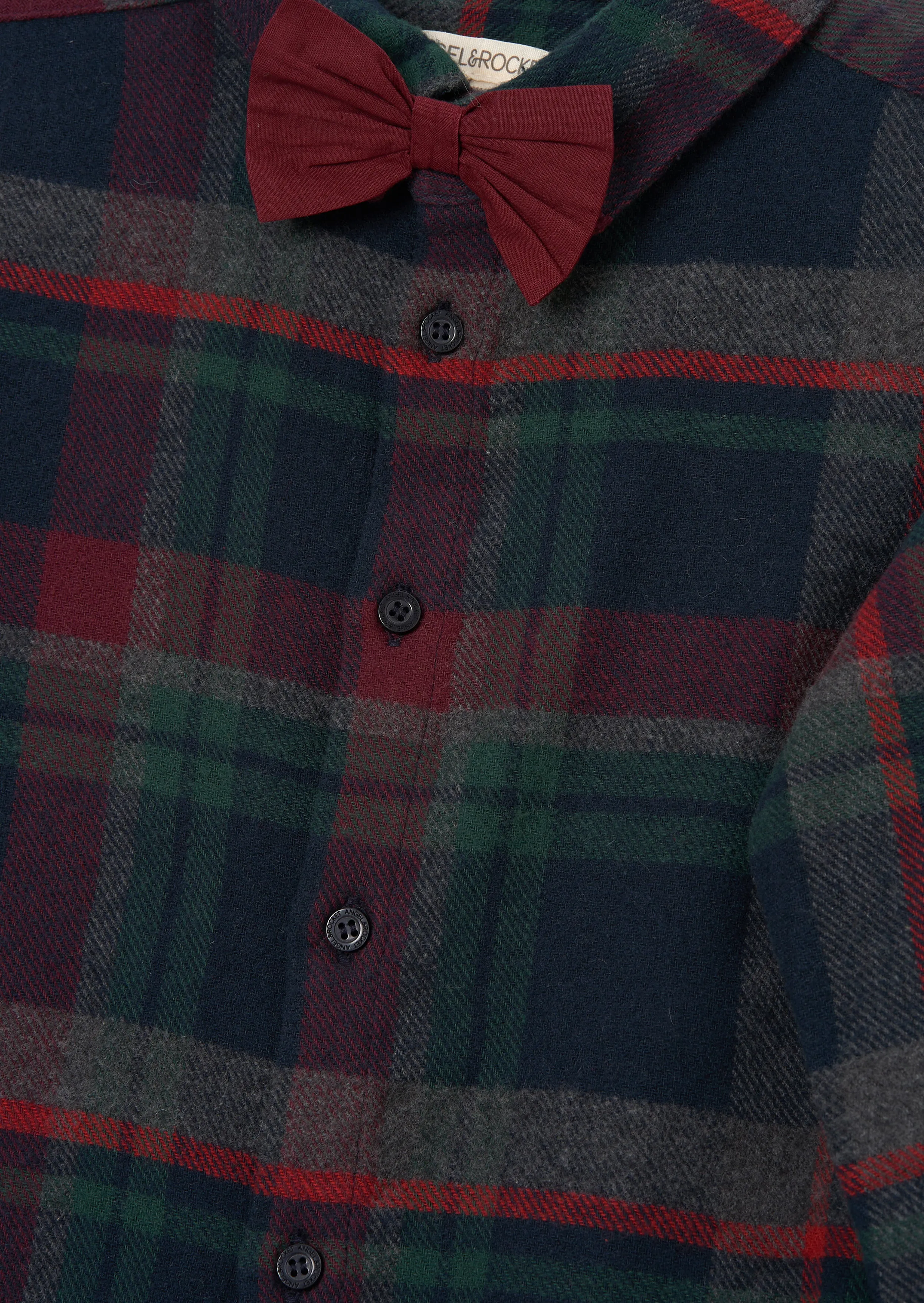 Joseph Red Brushed Check Shirt With Bow Tie
