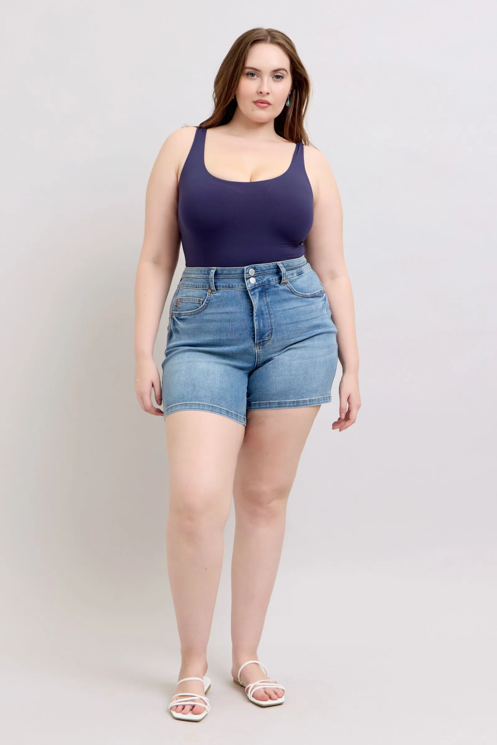 Judy Blue Tummy Control Cooling Denim Shorts