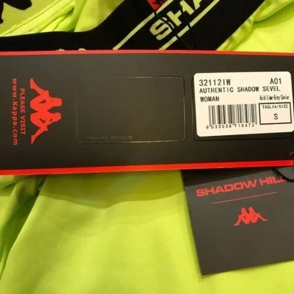 Kappa Shadow Hill acid lime skin fit active shorts small