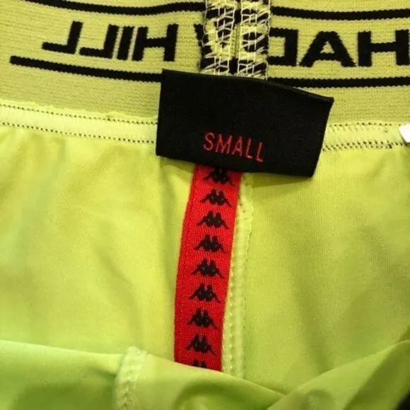 Kappa Shadow Hill acid lime skin fit active shorts small