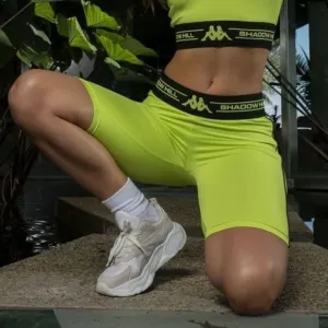 Kappa Shadow Hill acid lime skin fit active shorts small