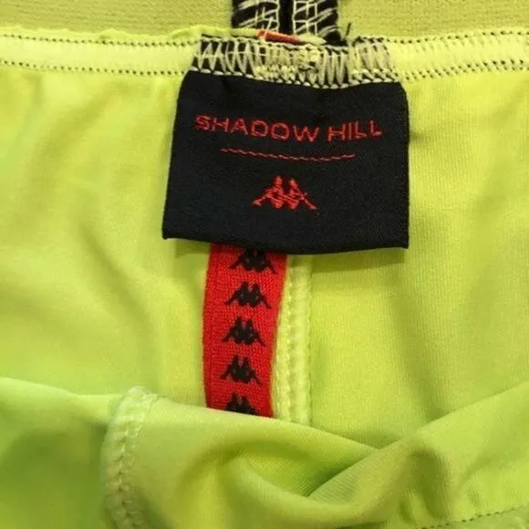 Kappa Shadow Hill acid lime skin fit active shorts small