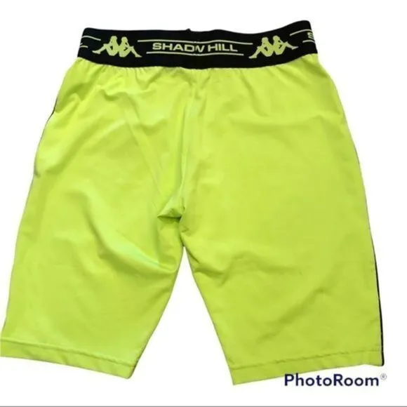 Kappa Shadow Hill acid lime skin fit active shorts small