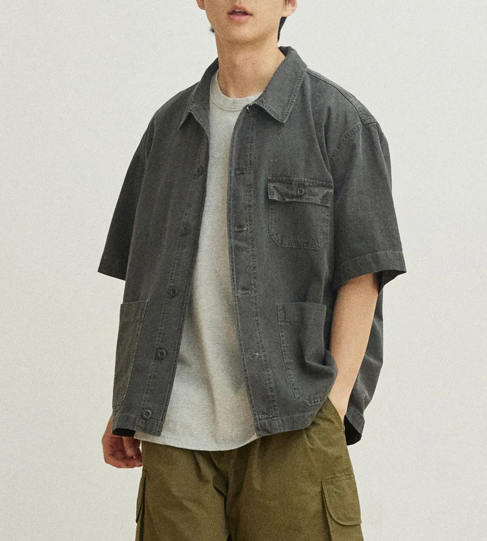 Kappy Design - Pigment Half Shirts Jacket - Dark Gray