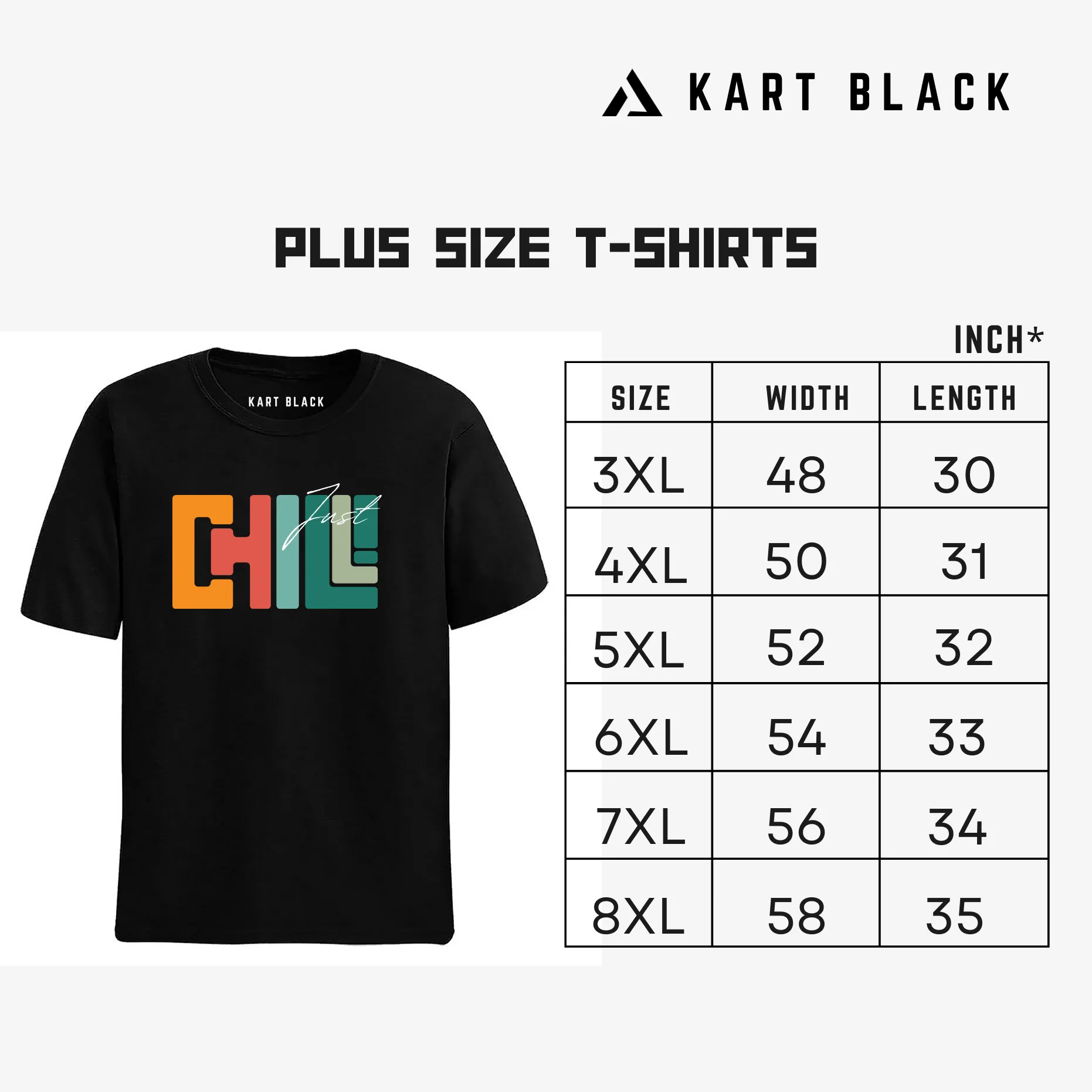 KART BLACK Men's Plus Size Wild Wolf Printed T-Shirts