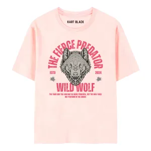 KART BLACK Men's Plus Size Wild Wolf Printed T-Shirts