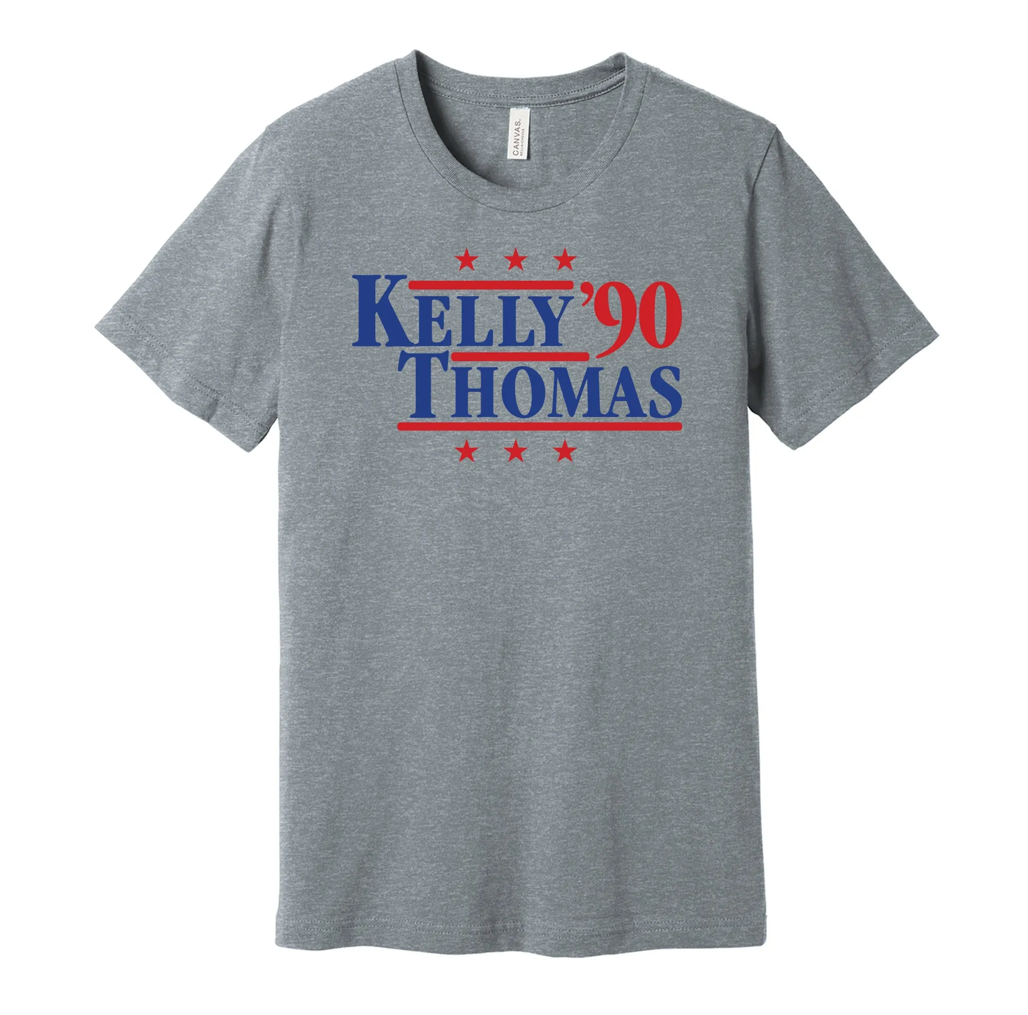 Kelly & Thomas '90 - Buffalo Football Legends Political Campaign Parody T-Shirt - Hyper Than Hype Shirts