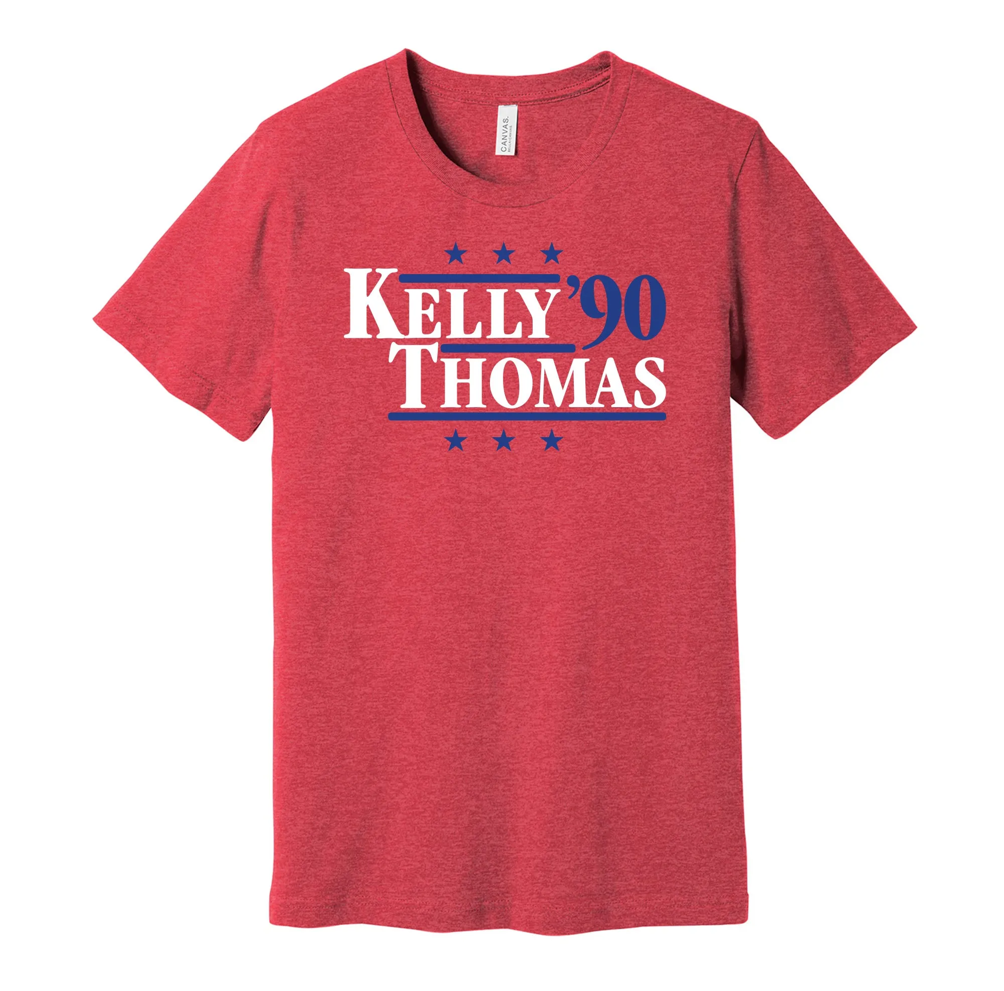 Kelly & Thomas '90 - Buffalo Football Legends Political Campaign Parody T-Shirt - Hyper Than Hype Shirts