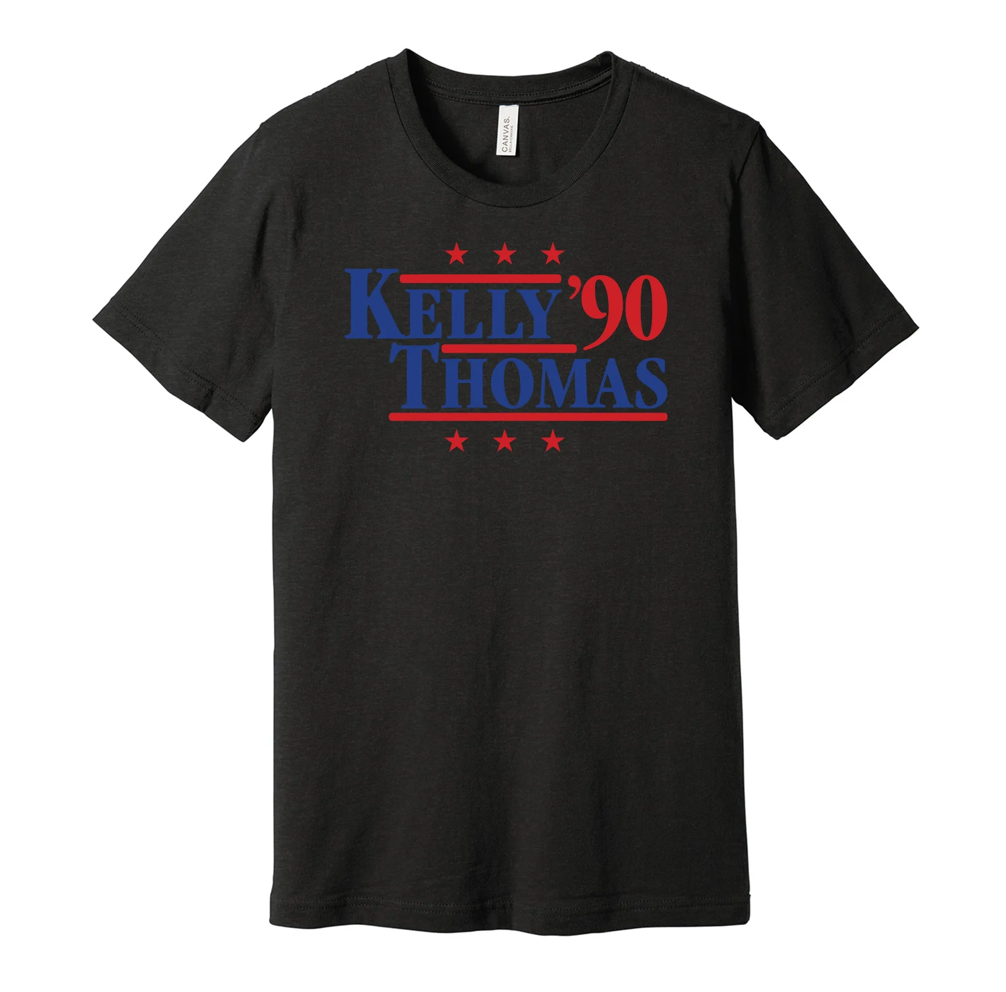 Kelly & Thomas '90 - Buffalo Football Legends Political Campaign Parody T-Shirt - Hyper Than Hype Shirts