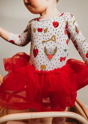 Kiki   Lulu Valentine's Day Vintage Hearts Toddler Dress