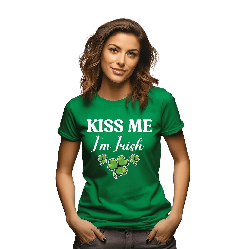 Kiss Me I'm Irish & Don't Kiss Her Couples Drinking Shirts