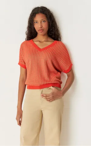 Kloe Sweater Multicolour Red Tile