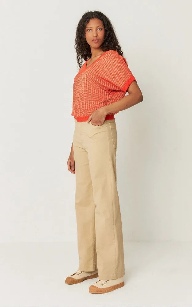 Kloe Sweater Multicolour Red Tile
