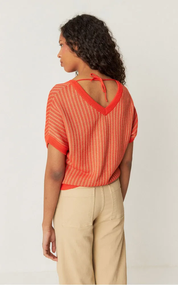 Kloe Sweater Multicolour Red Tile