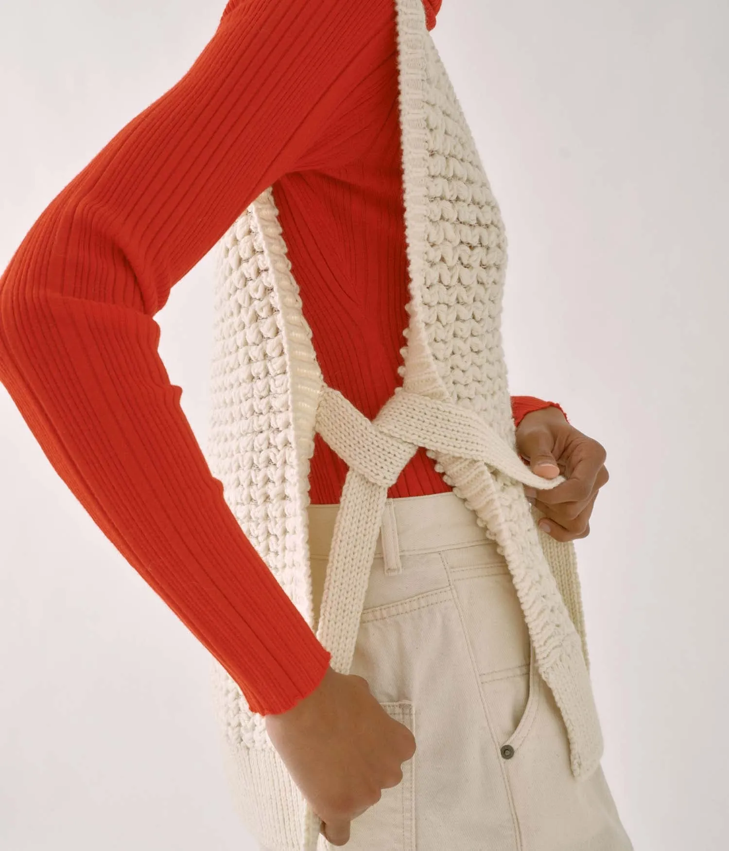 Knit Vest in Cream