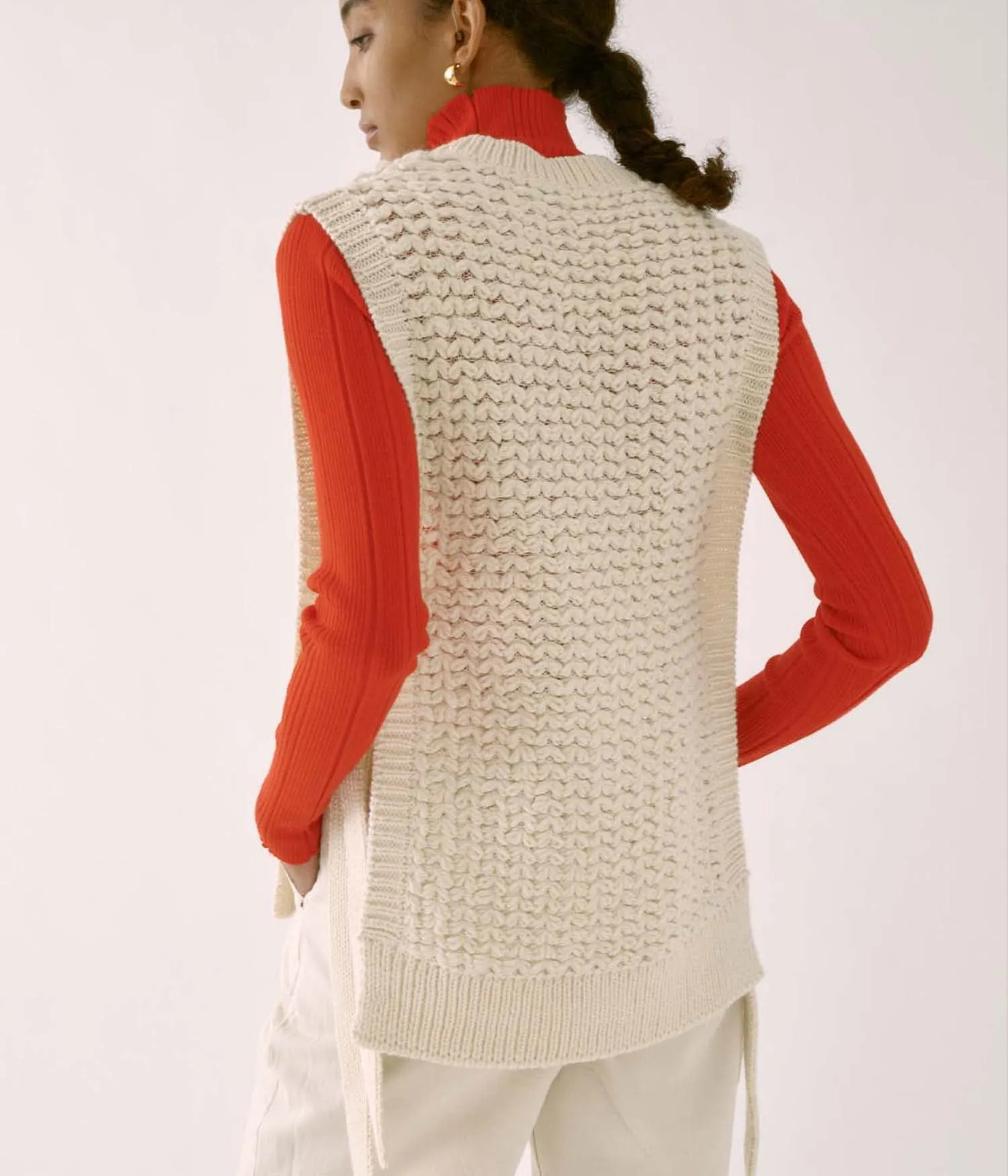 Knit Vest in Cream