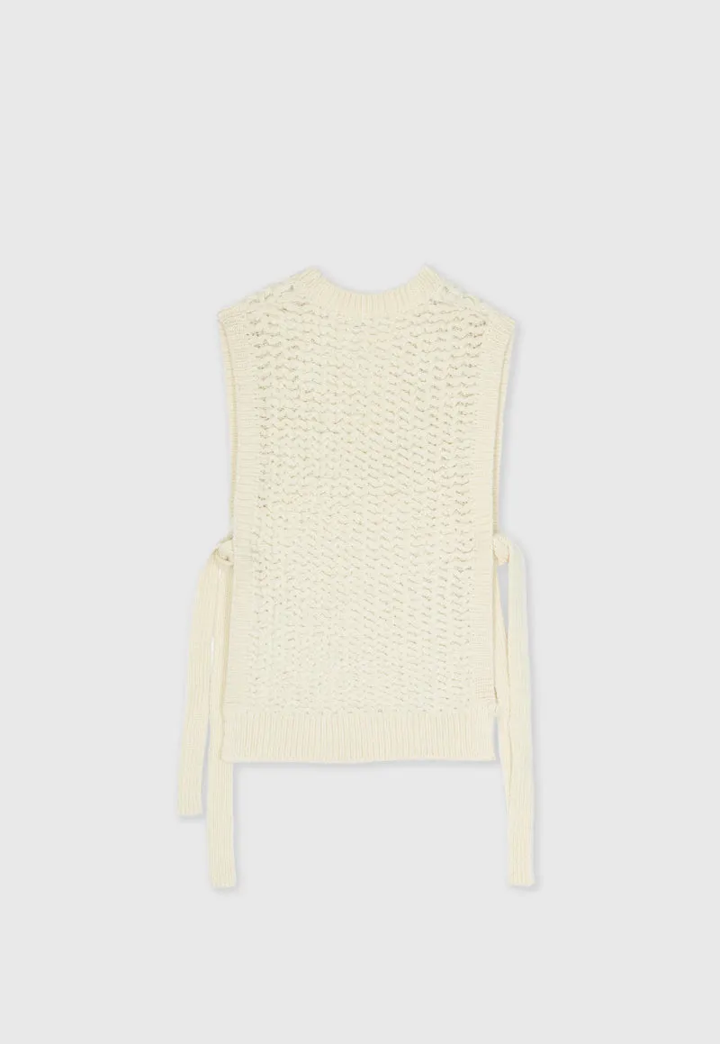 Knit Vest in Cream