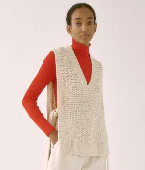 Knit Vest in Cream
