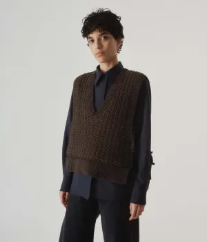 Knit Vest in Olive