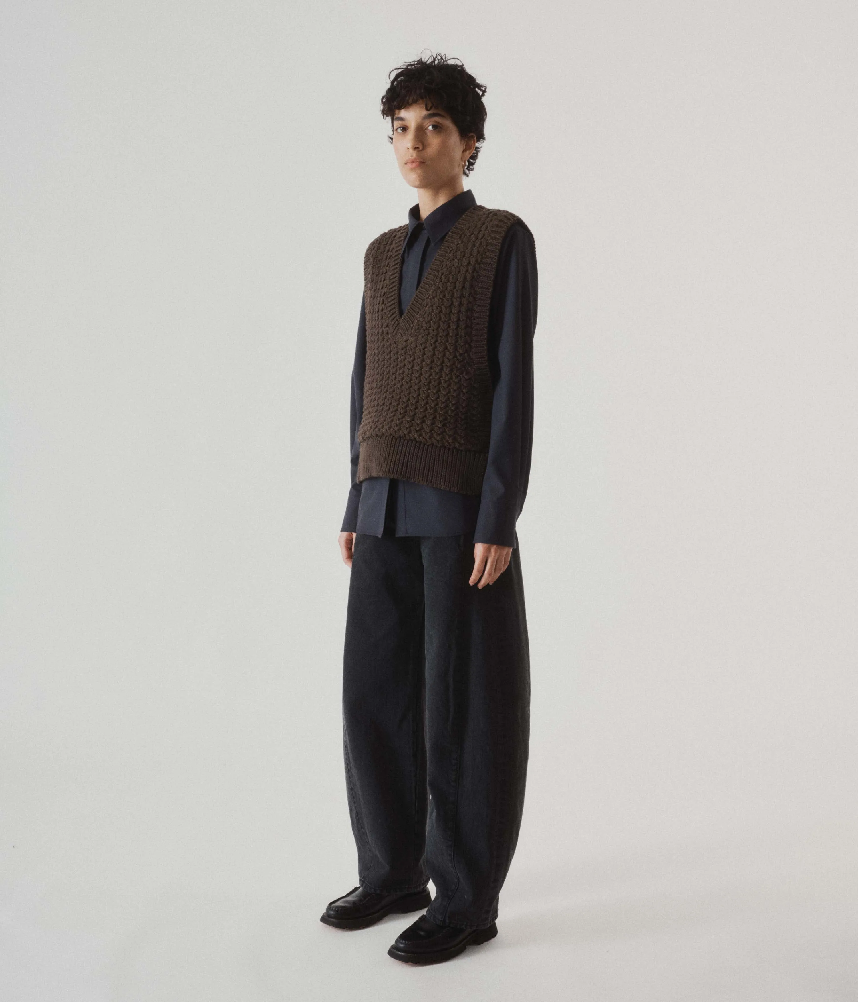 Knit Vest in Olive