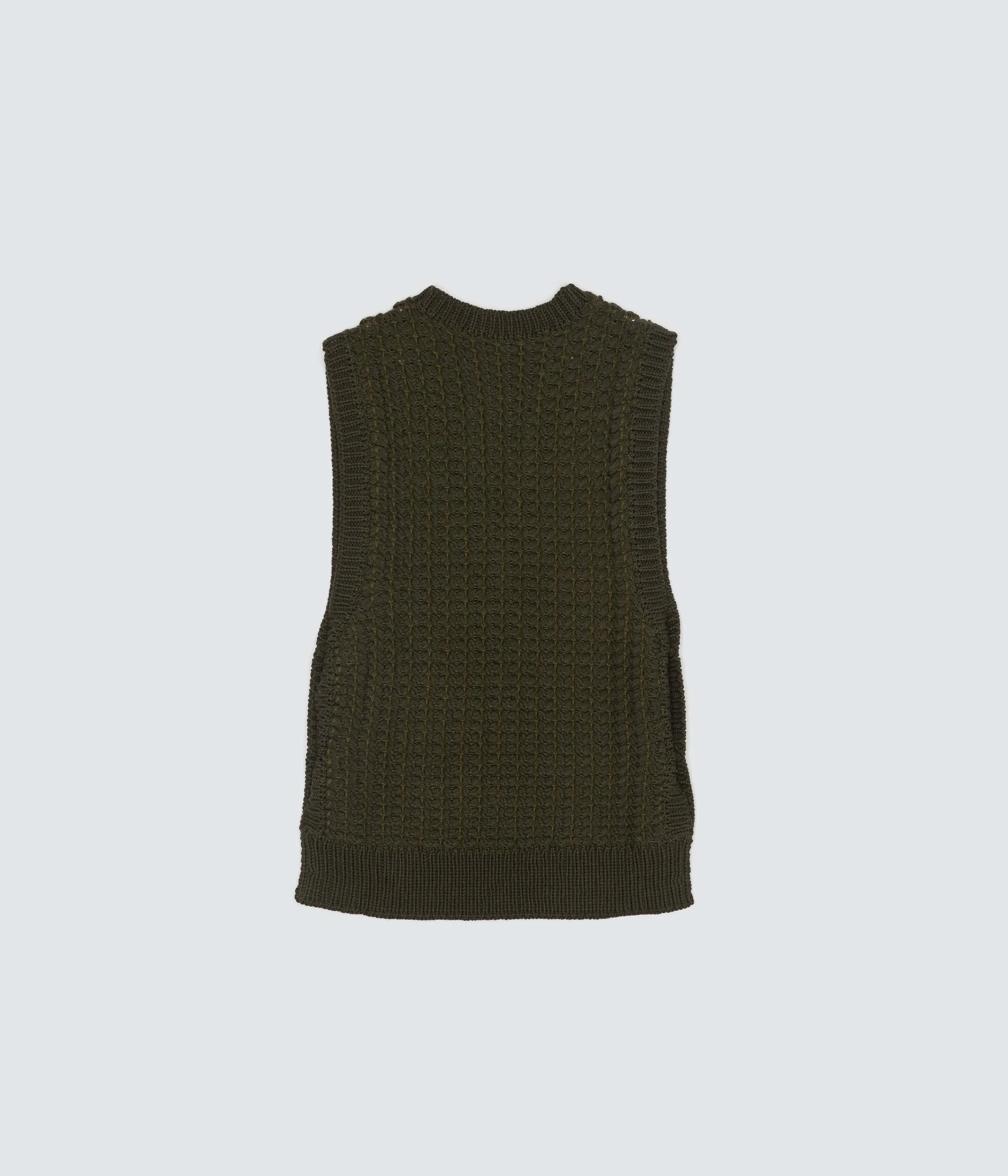 Knit Vest in Olive