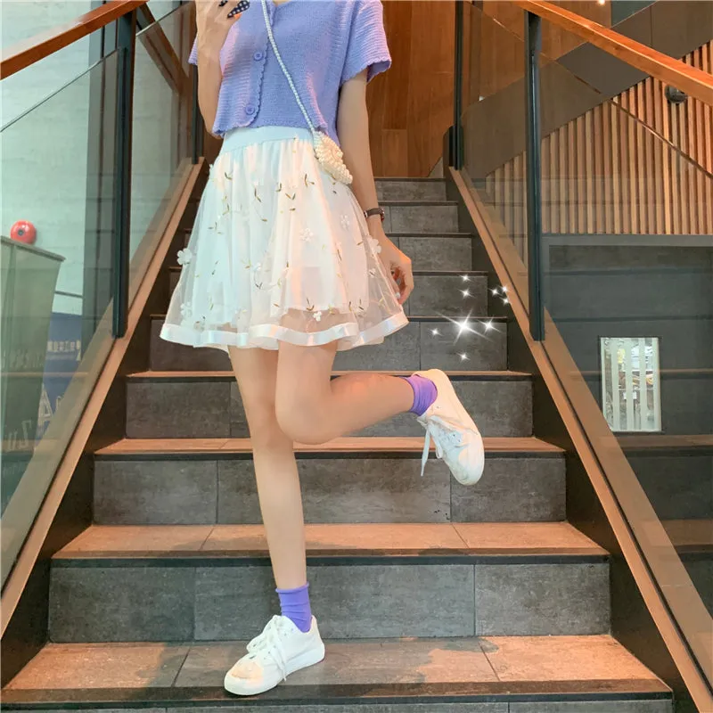 Korean mesh skirt YC23973