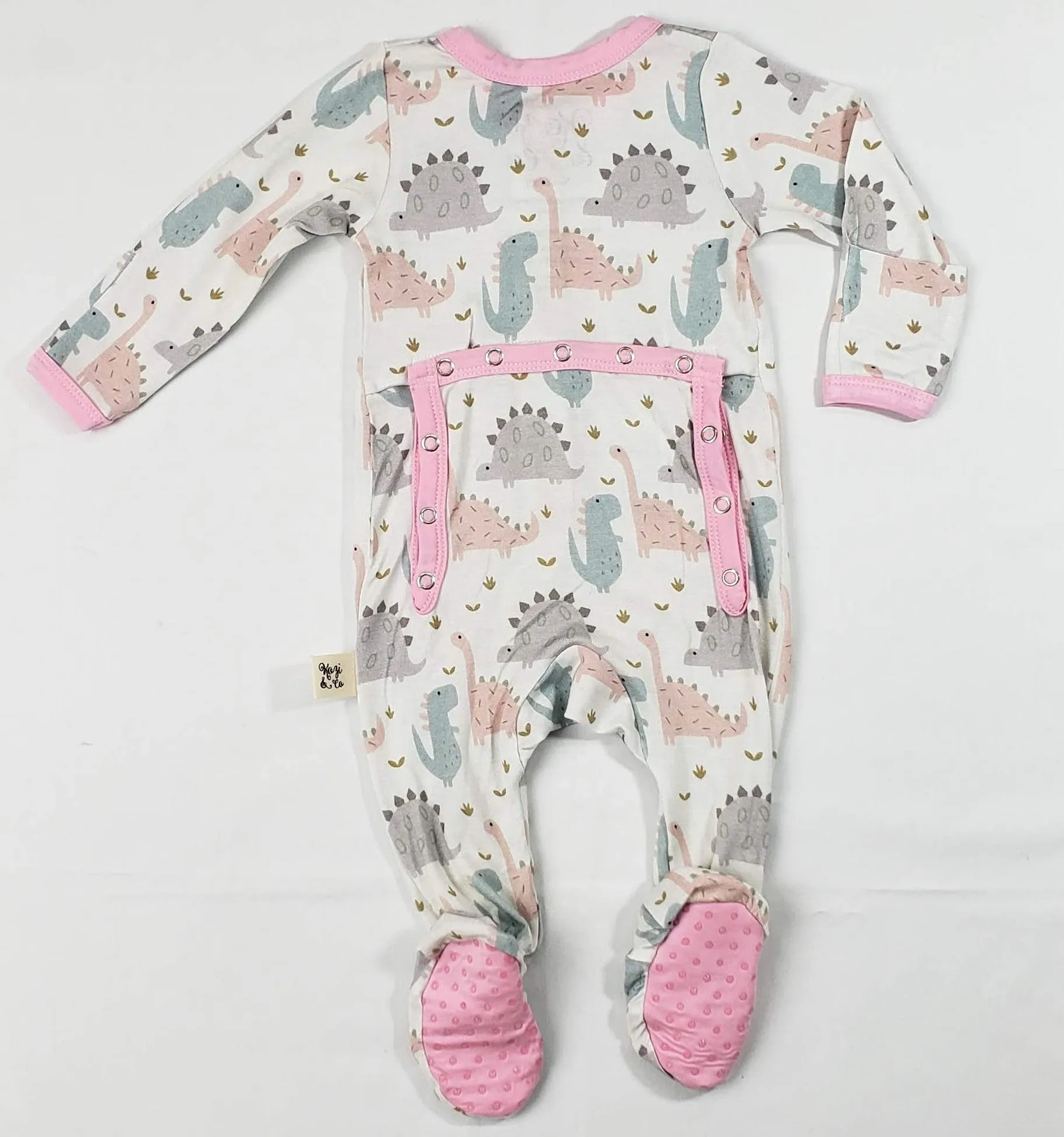 Kozi & Co Pink Dino Footie