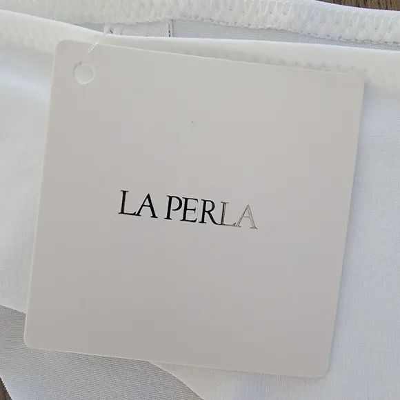 La Perla Vintage low raise laser cut quiet luxury white brief size medium