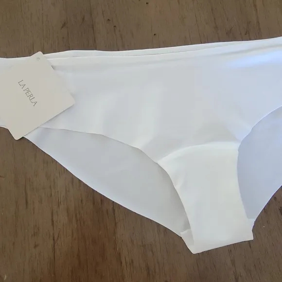 La Perla Vintage low raise laser cut quiet luxury white brief size medium