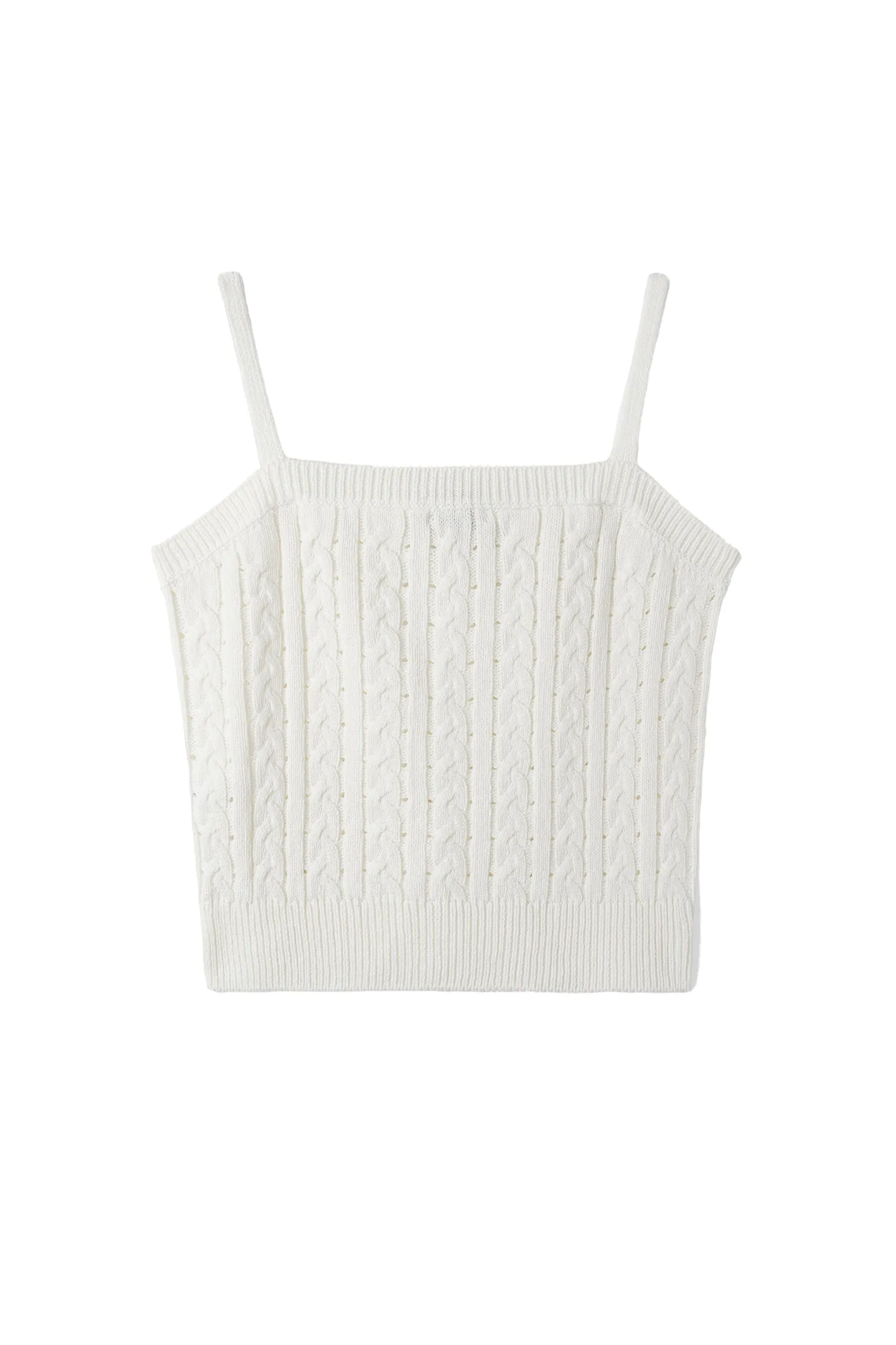 LACE RIBBON SLEEVELESS_IVORY