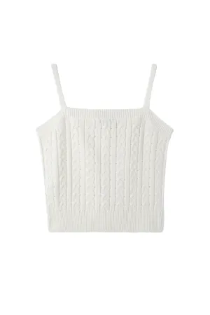 LACE RIBBON SLEEVELESS_IVORY