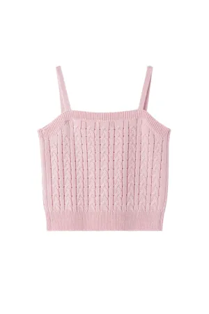 LACE RIBBON SLEEVELESS_PINK