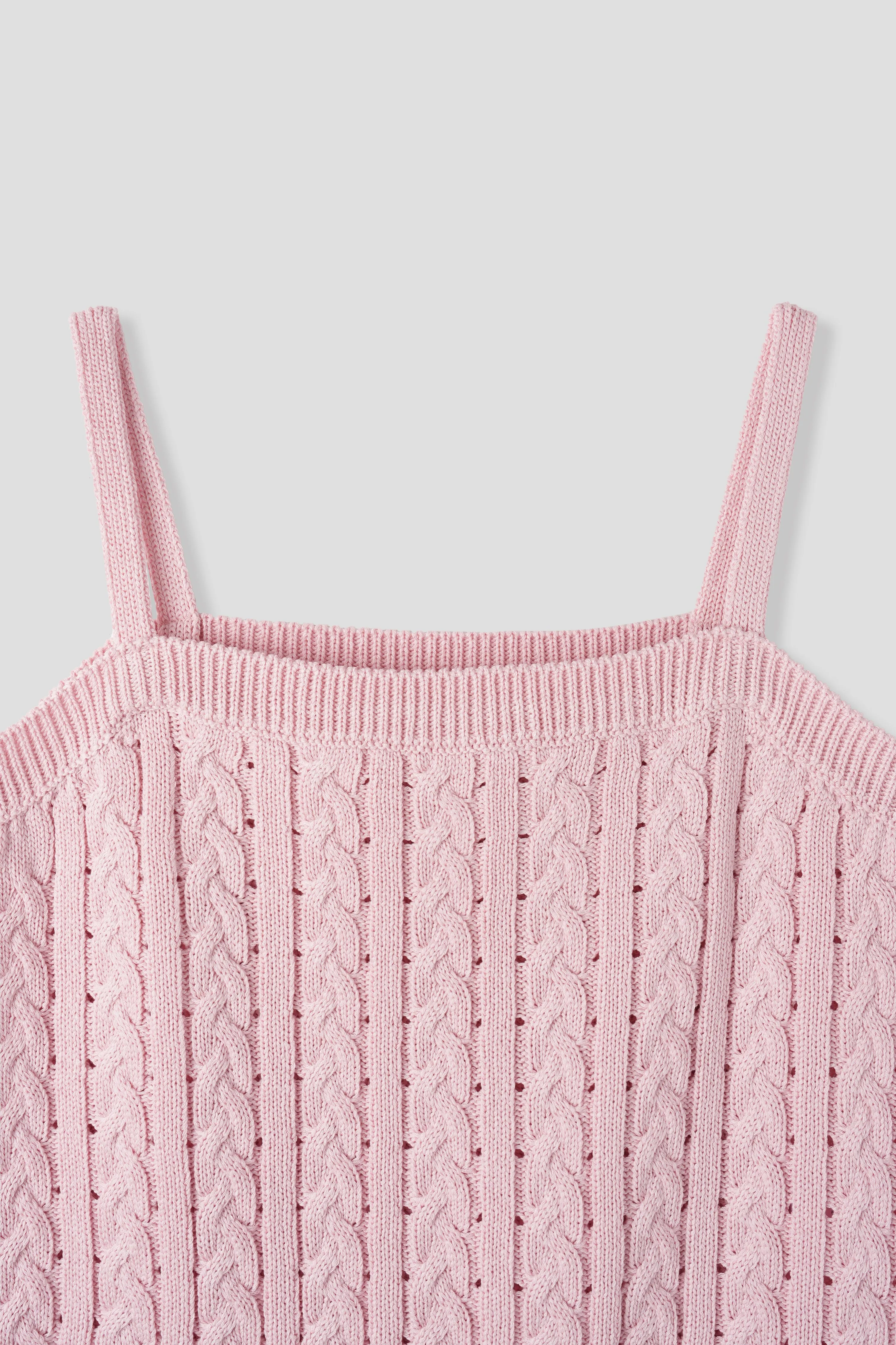 LACE RIBBON SLEEVELESS_PINK
