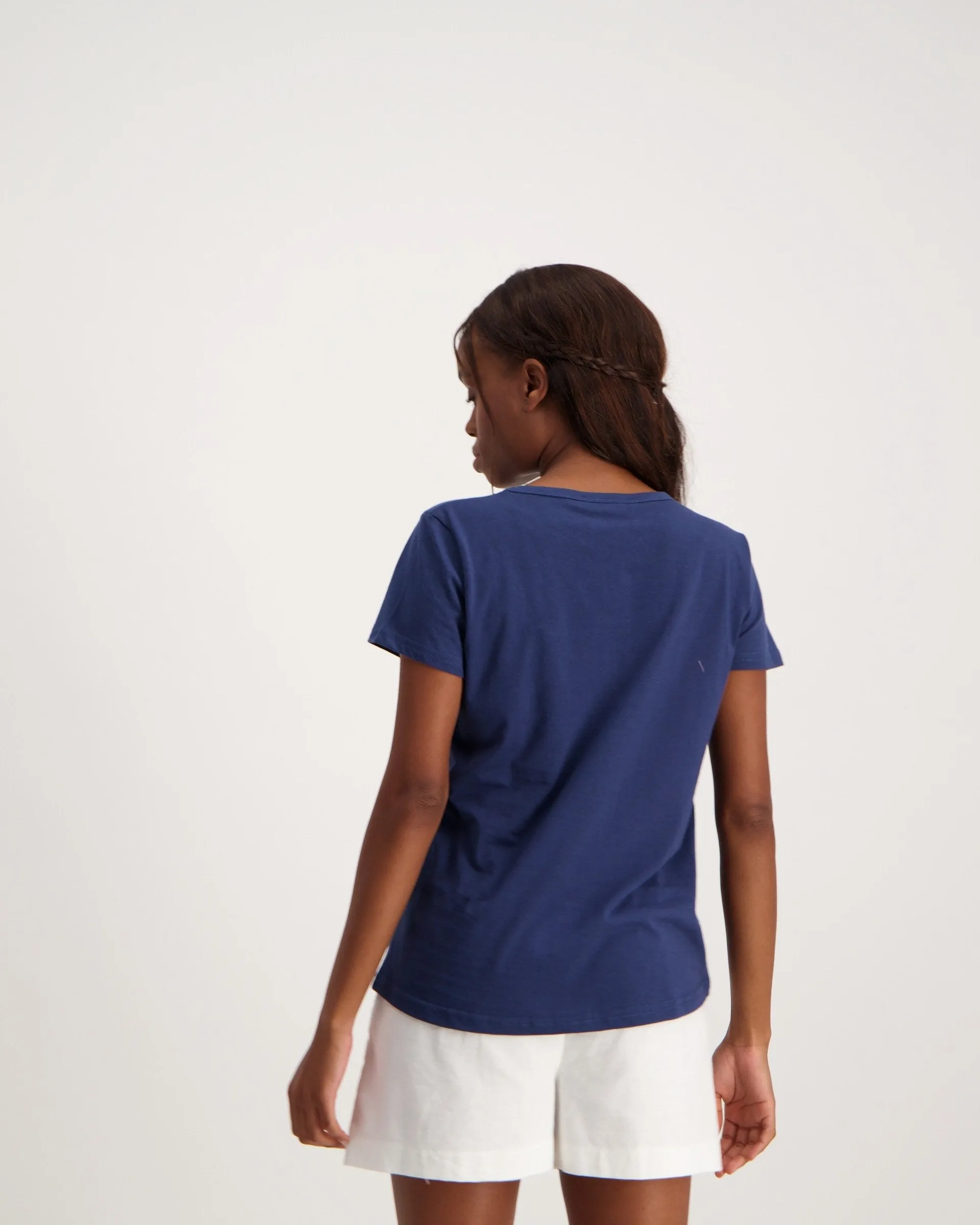 Ladies Short Sleeve End State Of Mind T-Shirt - Navy