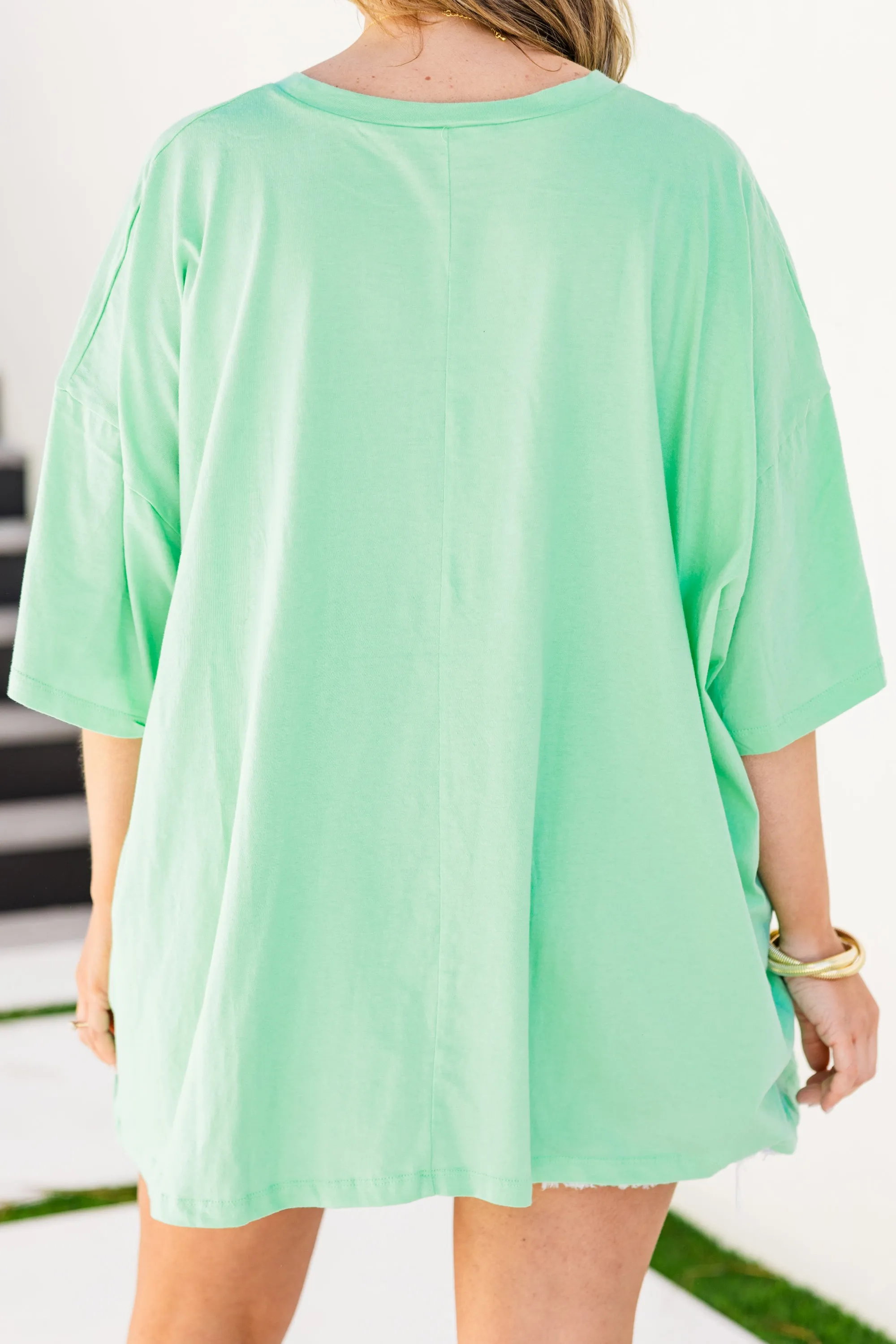 Lake Life Boyfriend Tee, Green Mint