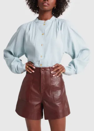 Lamb Leather Shorts (Decadent Chocolate)