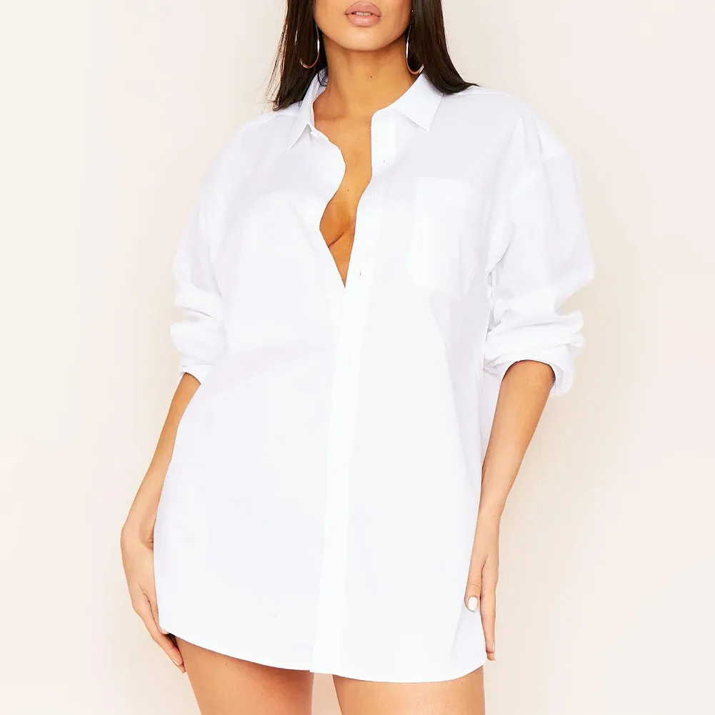 Late But Best Dressed Oversized Shirt Dress