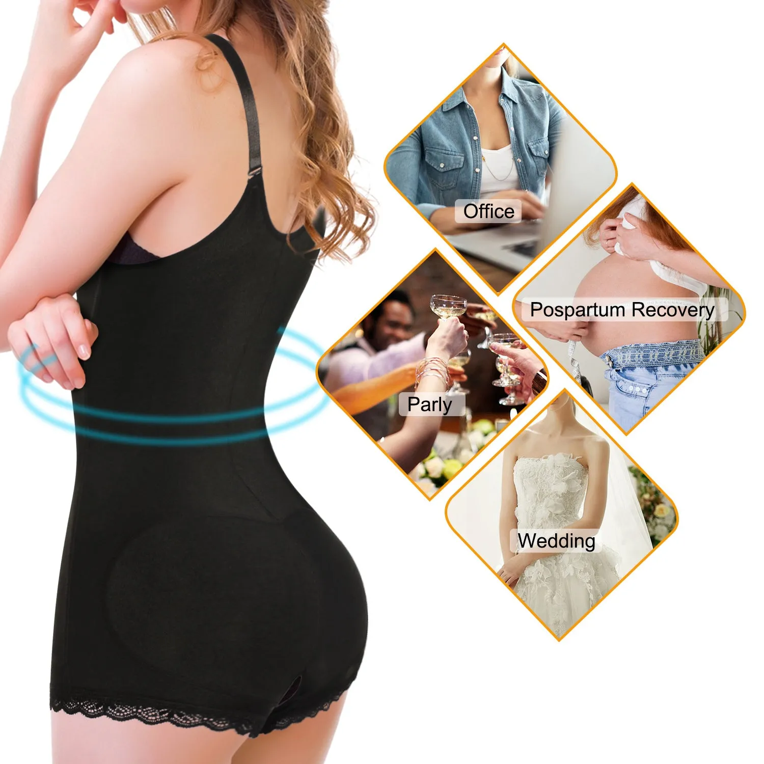 Latex Slim Zipper Shapewear