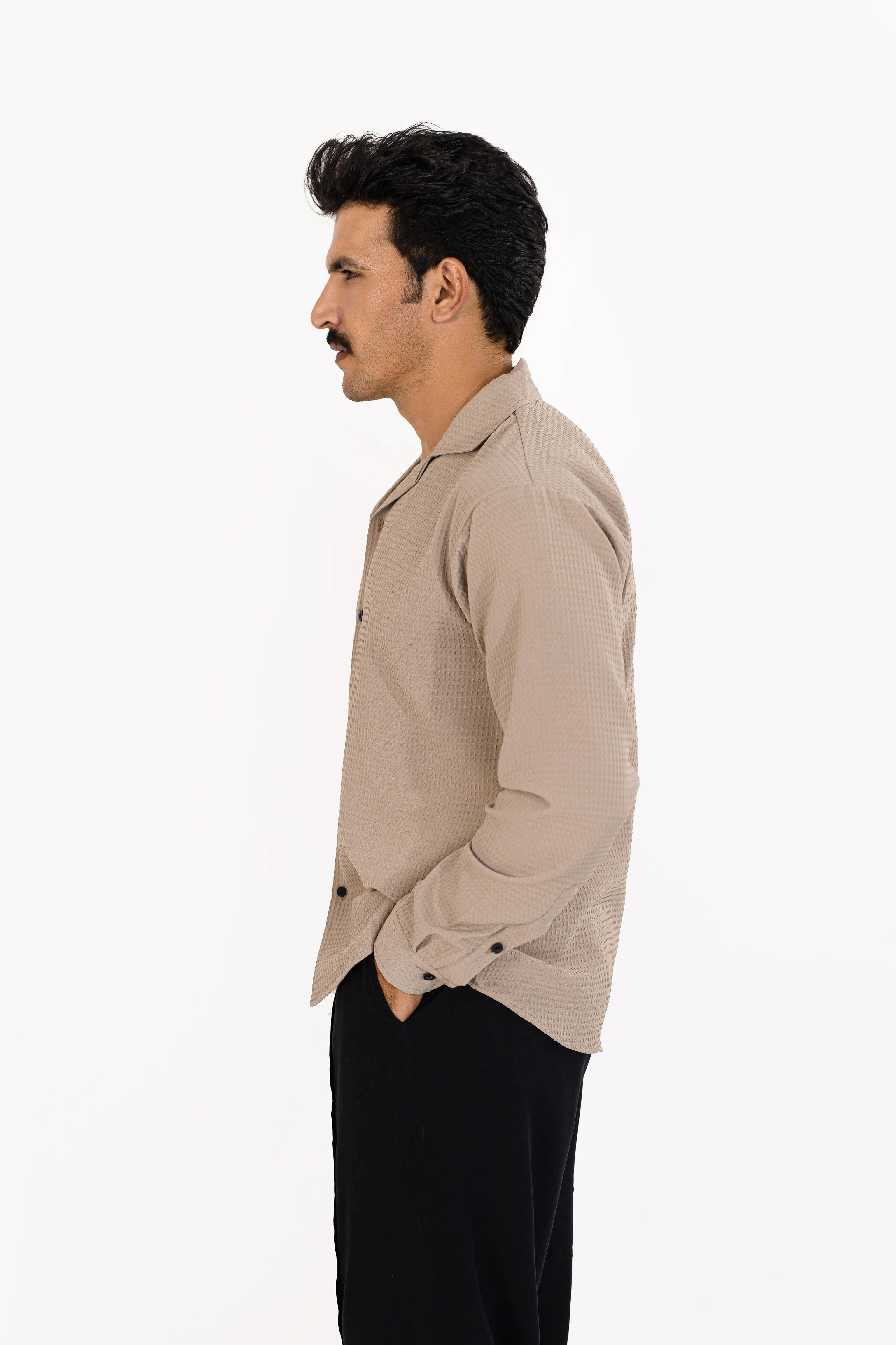Latte Textured Shirt