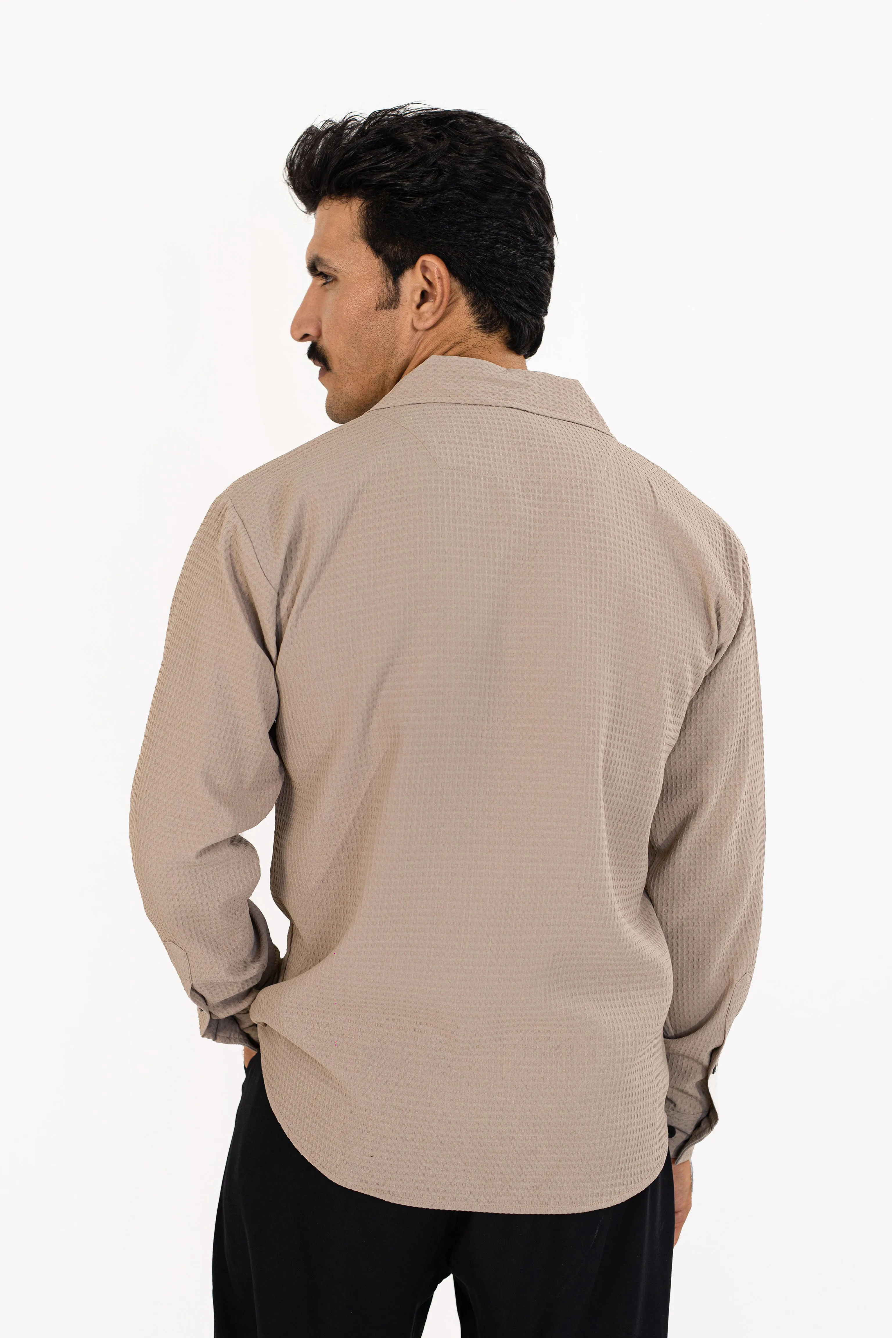 Latte Textured Shirt