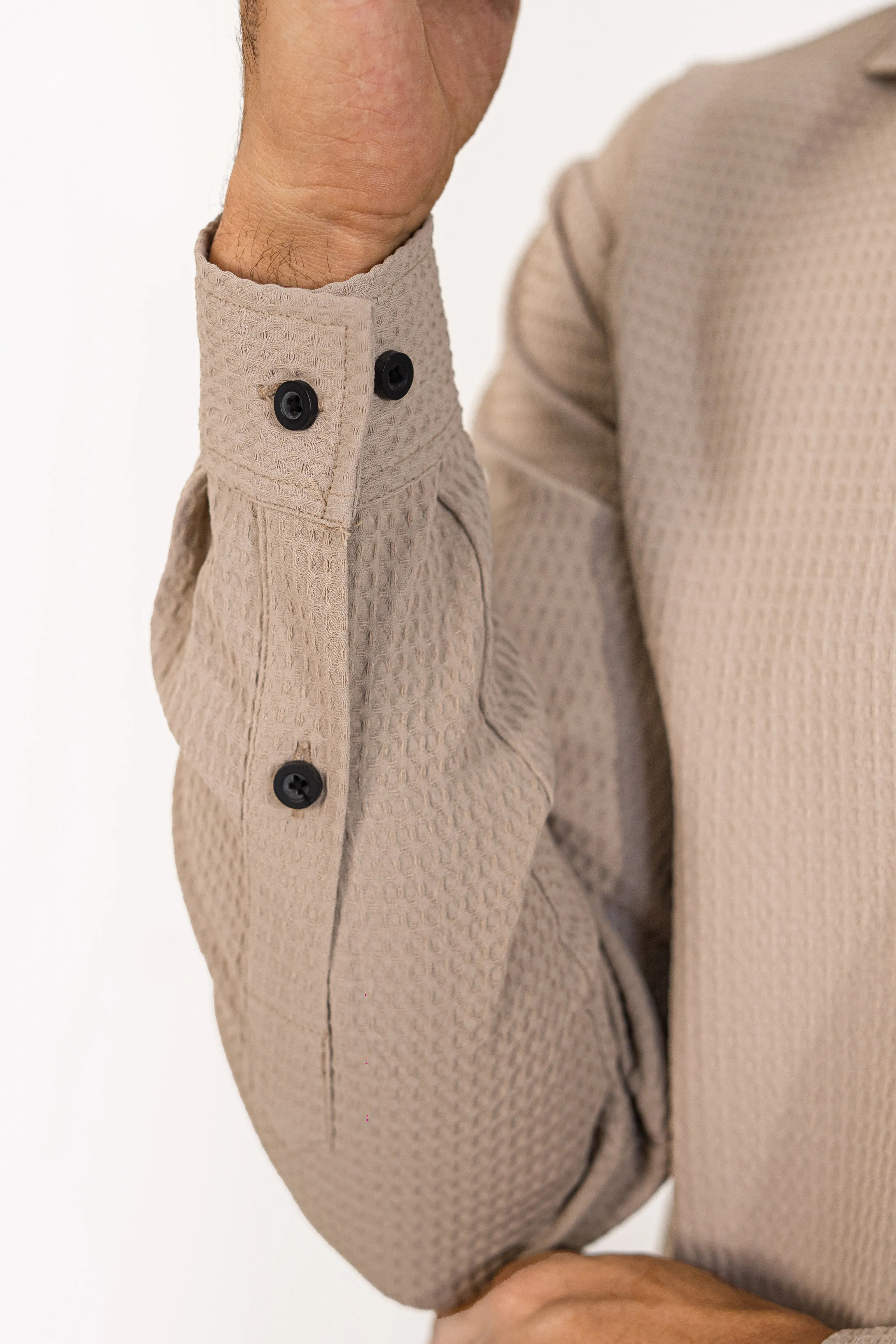 Latte Textured Shirt