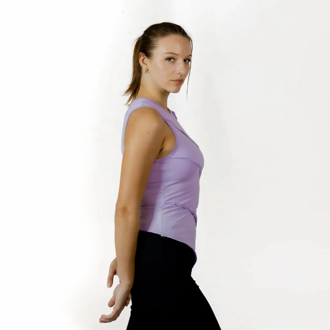 Lavender Asymmetrical Top